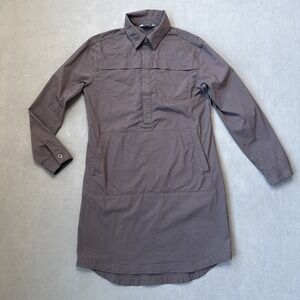 Title Nine Wren Utility Shirt Dress Womens Medium (8-10) Plum Pocket‎ Outdoor